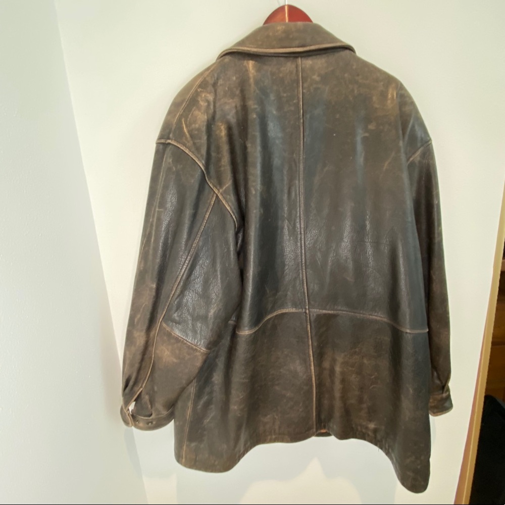 Cöu.turé by J. Park Brown Leather Jacket XL - Picture 3 of 5